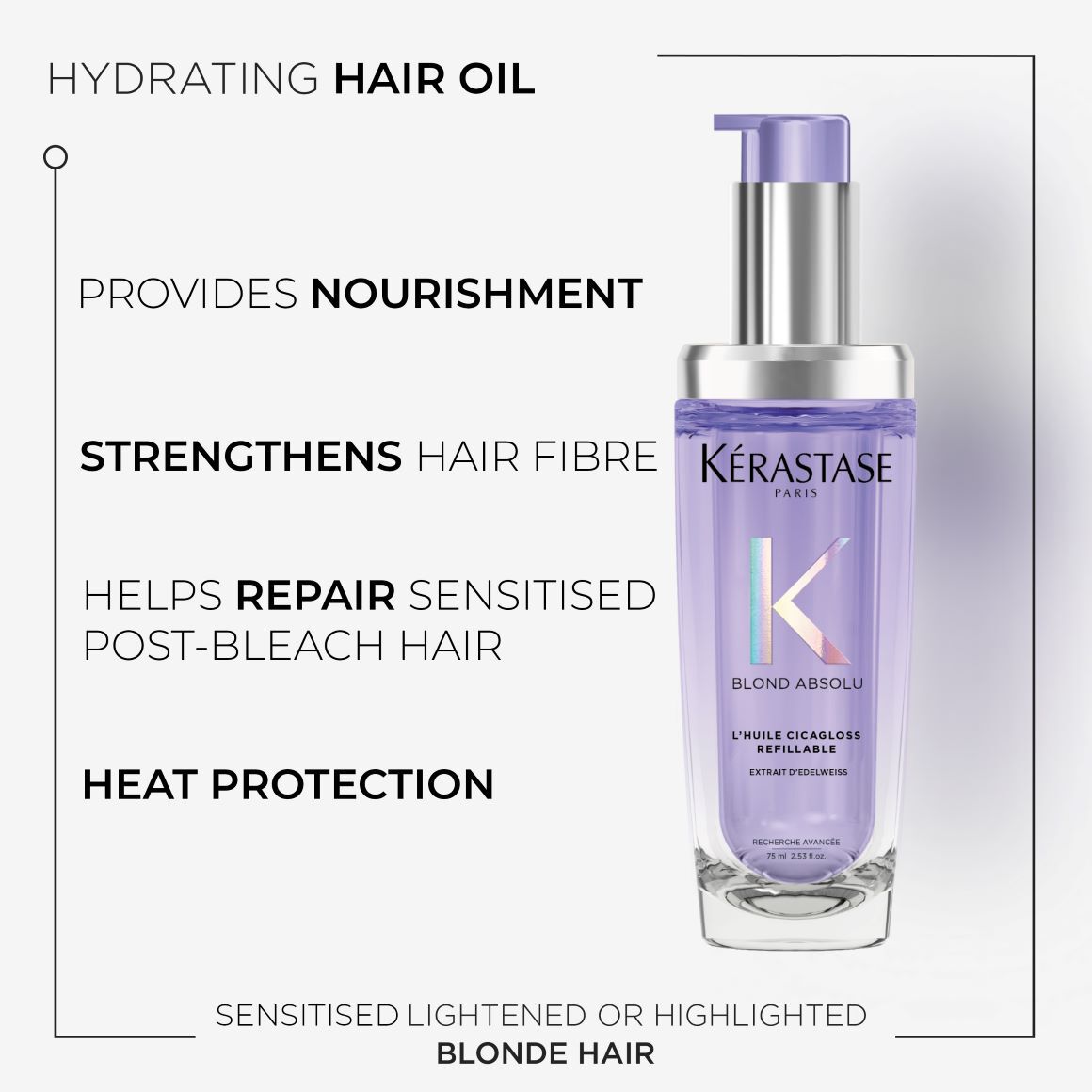 BLOND ABSOLU L'HUILE CICAGLOSS REFILLABLE HAIR OIL