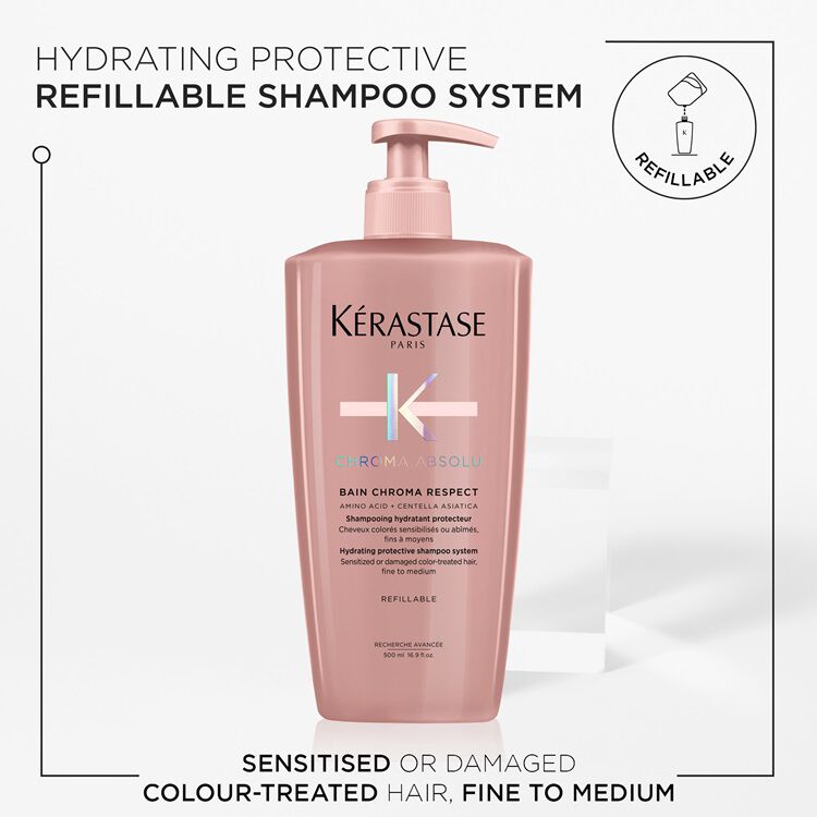 CHROMA BAIN CHROMA RESPECT REFILLABLE SHAMPOO BOTTLE