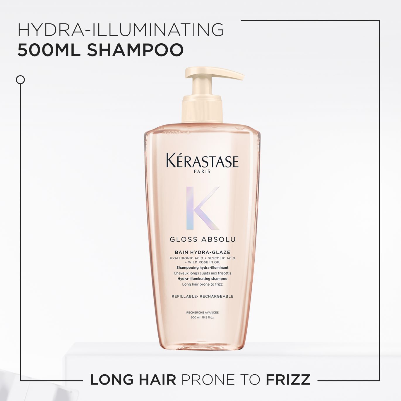 GLOSS ABSOLU BAIN HYDRA-GLAZE REFILLABLE SHAMPOO BOTTLE