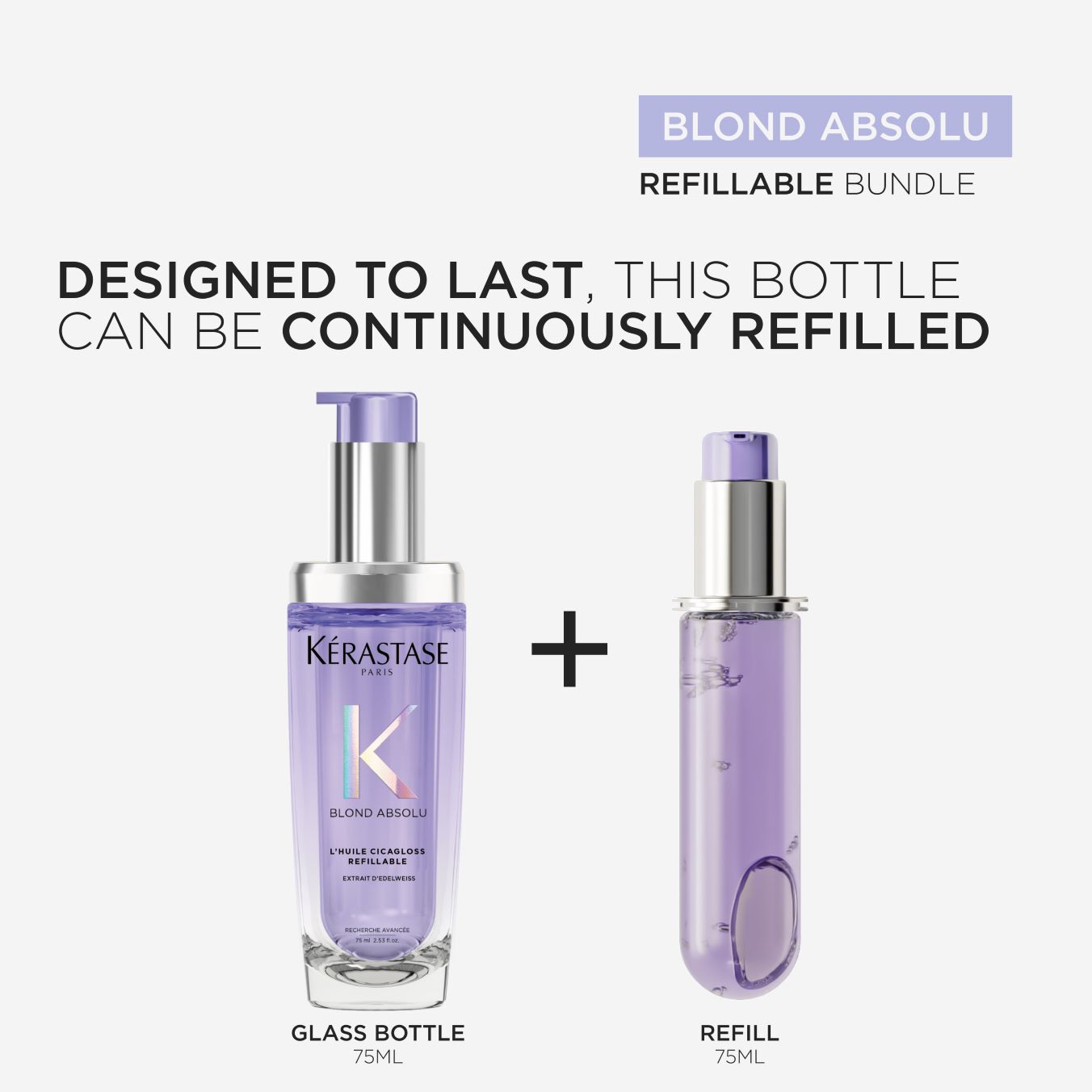 BLOND ABSOLU L'HUILE CICAGLOSS REFILLABLE HAIR OIL