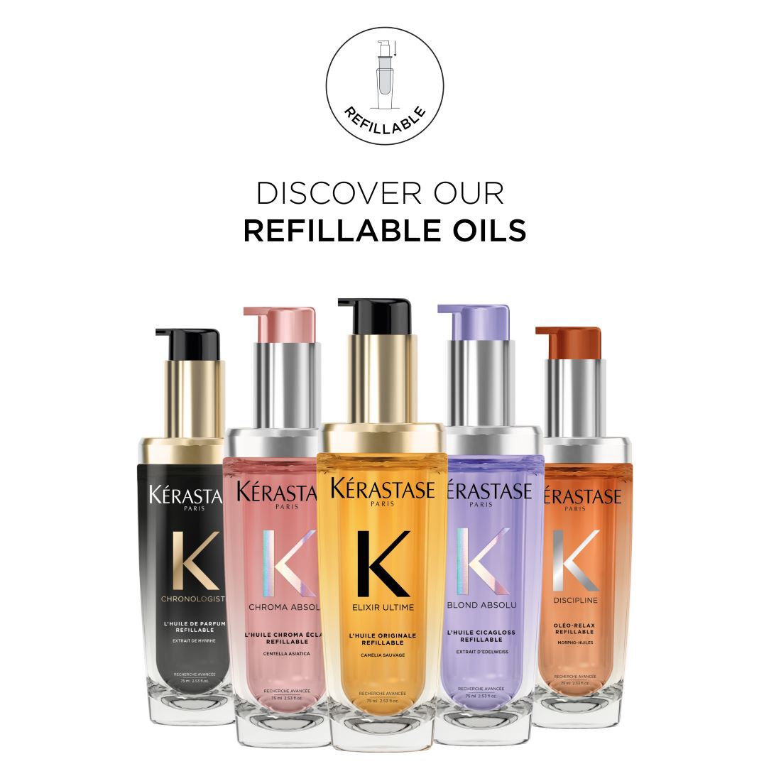 Discipline L'HUILE OLEO-RELAX REFILLABLE HAIR OIL