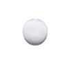 A small, round puddle of white cream situated on a white background, showcasing its smooth texture.