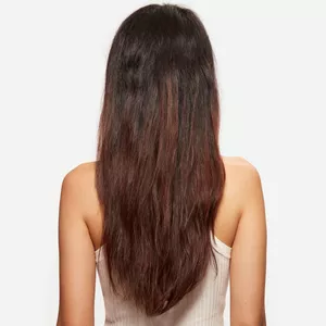Close-up of hair with split ends showing dry, damaged strands, illustrating the importance of hair care and treatment for preventing hair breakage